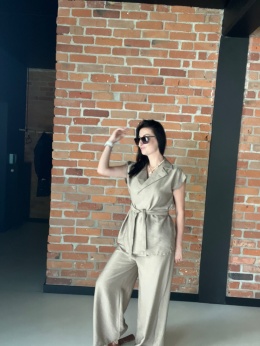 Komplet wiskozowy piaskowy