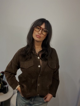 Koszula a'la sztruks czekolada