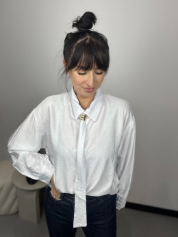 Koszula z krawatem biel