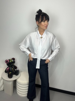 Koszula z krawatem biel