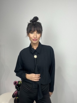 Koszula z krawatem czerń