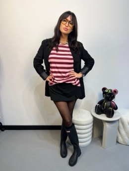 Koszulka w paski bordo