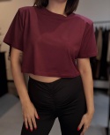 Koszulka z poduszkami bordo