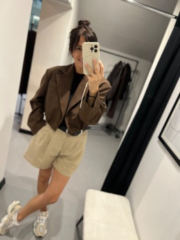 Krótka marynarka czekolada