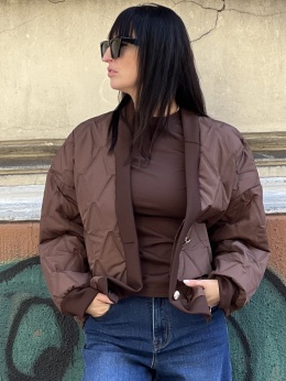 Kurtka pikowana czekolada