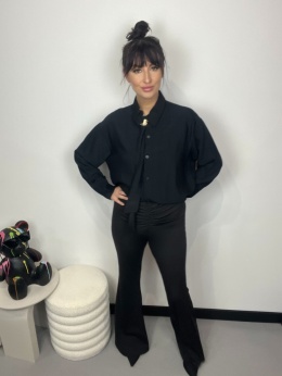 Legginsy z rozszerzaną nogawką czerń