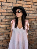 Lniana sukienka baby pink