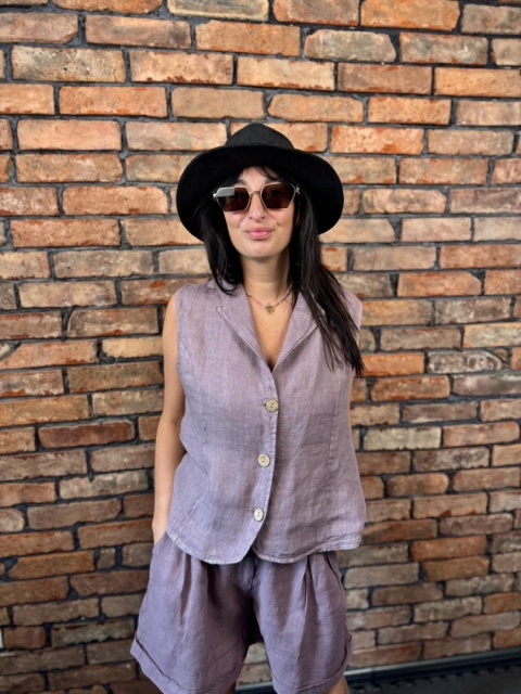 Komplet lniany puder