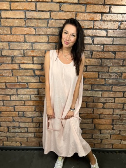 Sukienka muślinowa baby pink