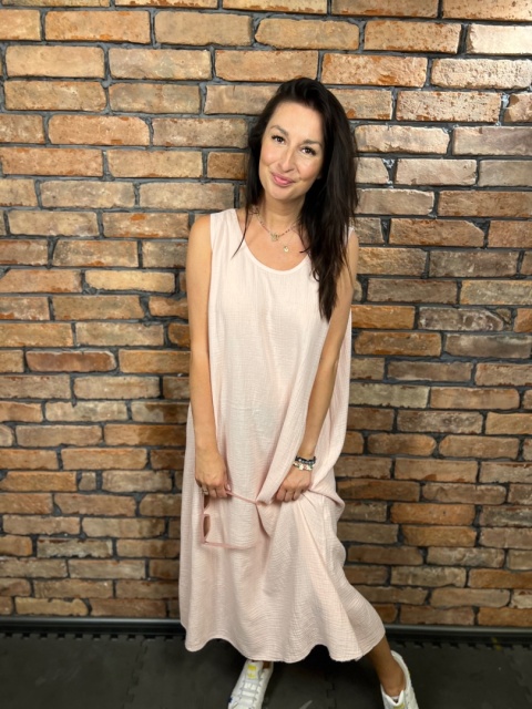 Sukienka muślinowa baby pink