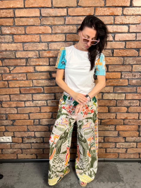 Spodnie boho zieleń