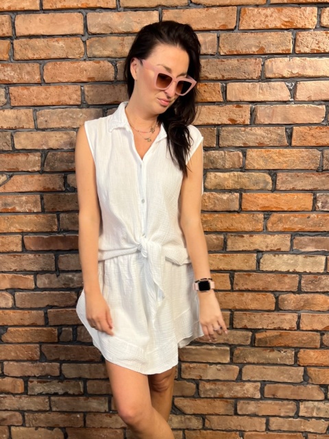 Spódnico-spodnie muślin biel