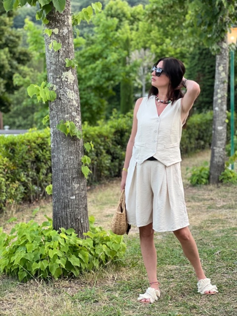 Komplet wiskozowy śmietanka