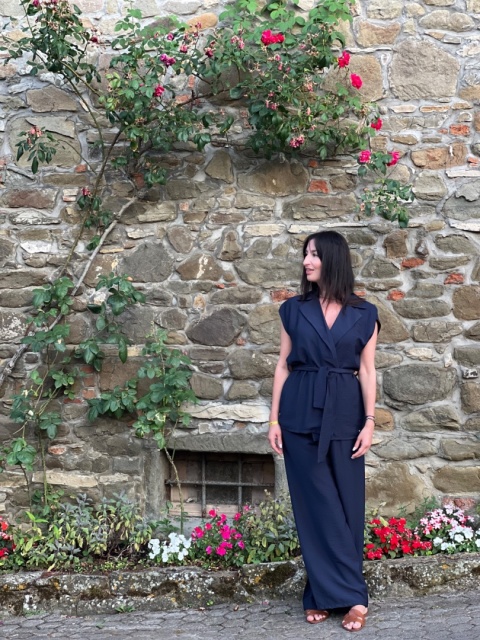 Komplet wiskozowy granat