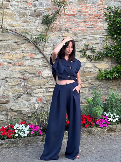 Elegancki komplet granat