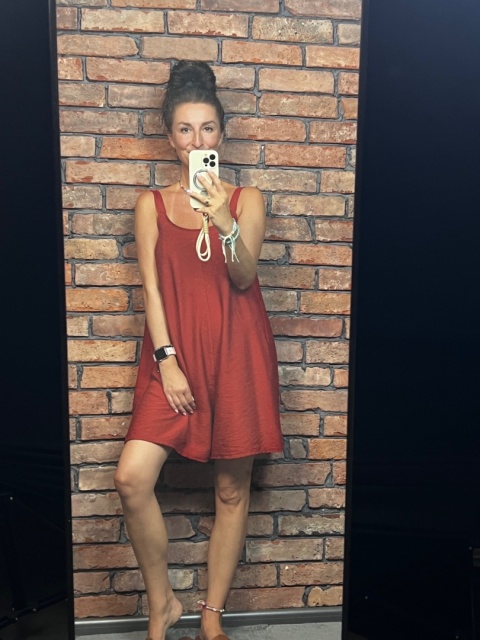 Wiskozowy krótki kombinezon jesień