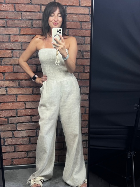 Muślinowy kombinezon biel