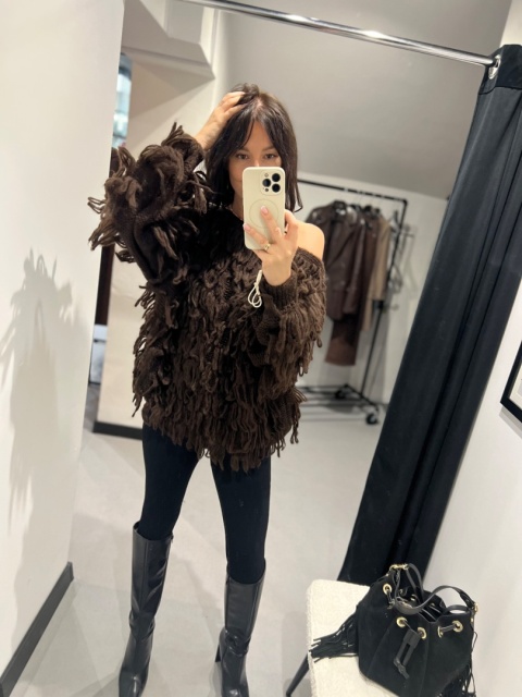 Sweter mop czekolada