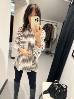 Koszula w brązowe paski