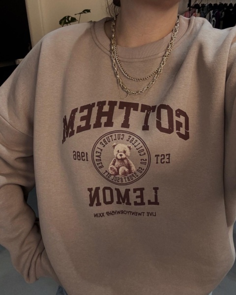 Bluza z misiem mokka