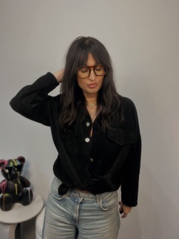 Koszula a'la sztruks czerń