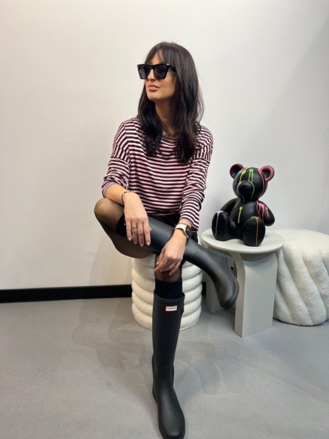 Koszulka w paski róż