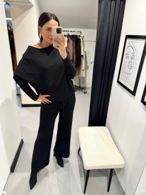 Spodnie dzianinowe czerń