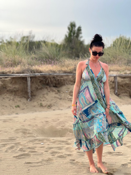 Sukienka Boho zieleń