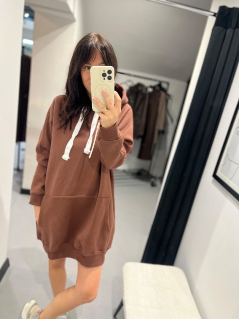 Sukienka dresowa czekolada