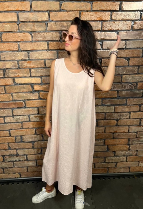 Sukienka muślinowa baby pink