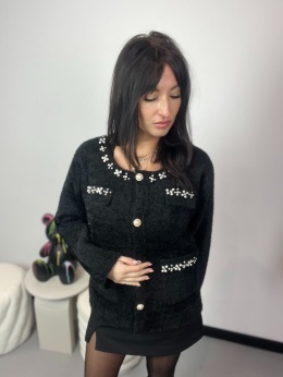 Sweter Perła czerń