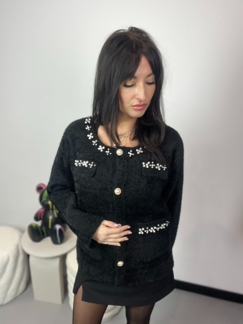 Sweter Perła czerń