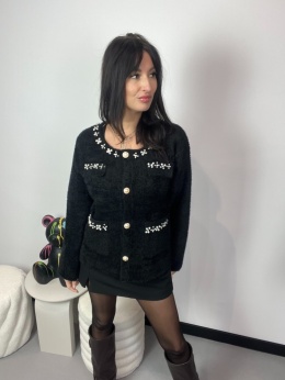 Sweter Perła czerń