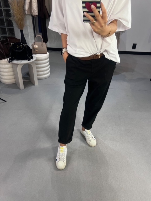 Bawełniane spodnie czerń