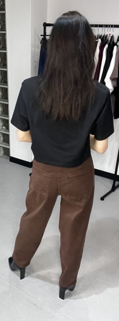 Jeansy balloon czekoladowe