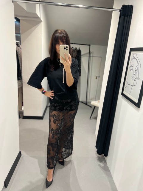 Spódnica z cekinami czerń