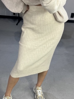 Spódnica z wełną beż