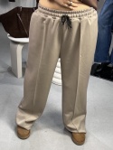 Szerokie spodnie dresowe beż