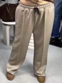 Szerokie spodnie dresowe beż