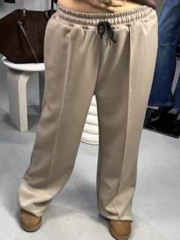Szerokie spodnie dresowe beż