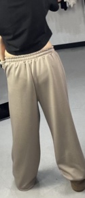 Szerokie spodnie dresowe beż