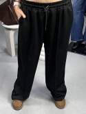 Szerokie spodnie dresowe czerń