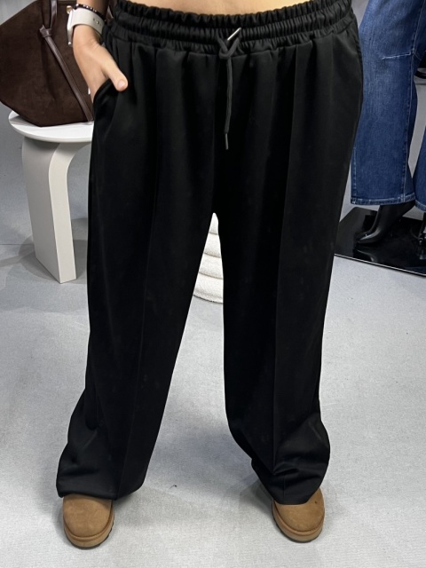 Szerokie spodnie dresowe czerń