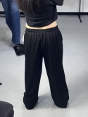 Szerokie spodnie dresowe czerń
