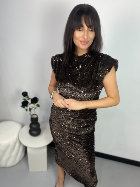 Welurowa koszulka czekolada