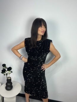 Welurowa koszulka czerń