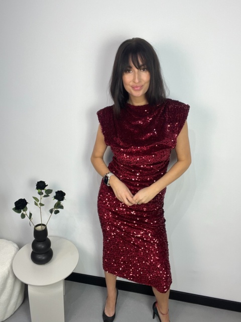 Welurowa koszulka czerwień